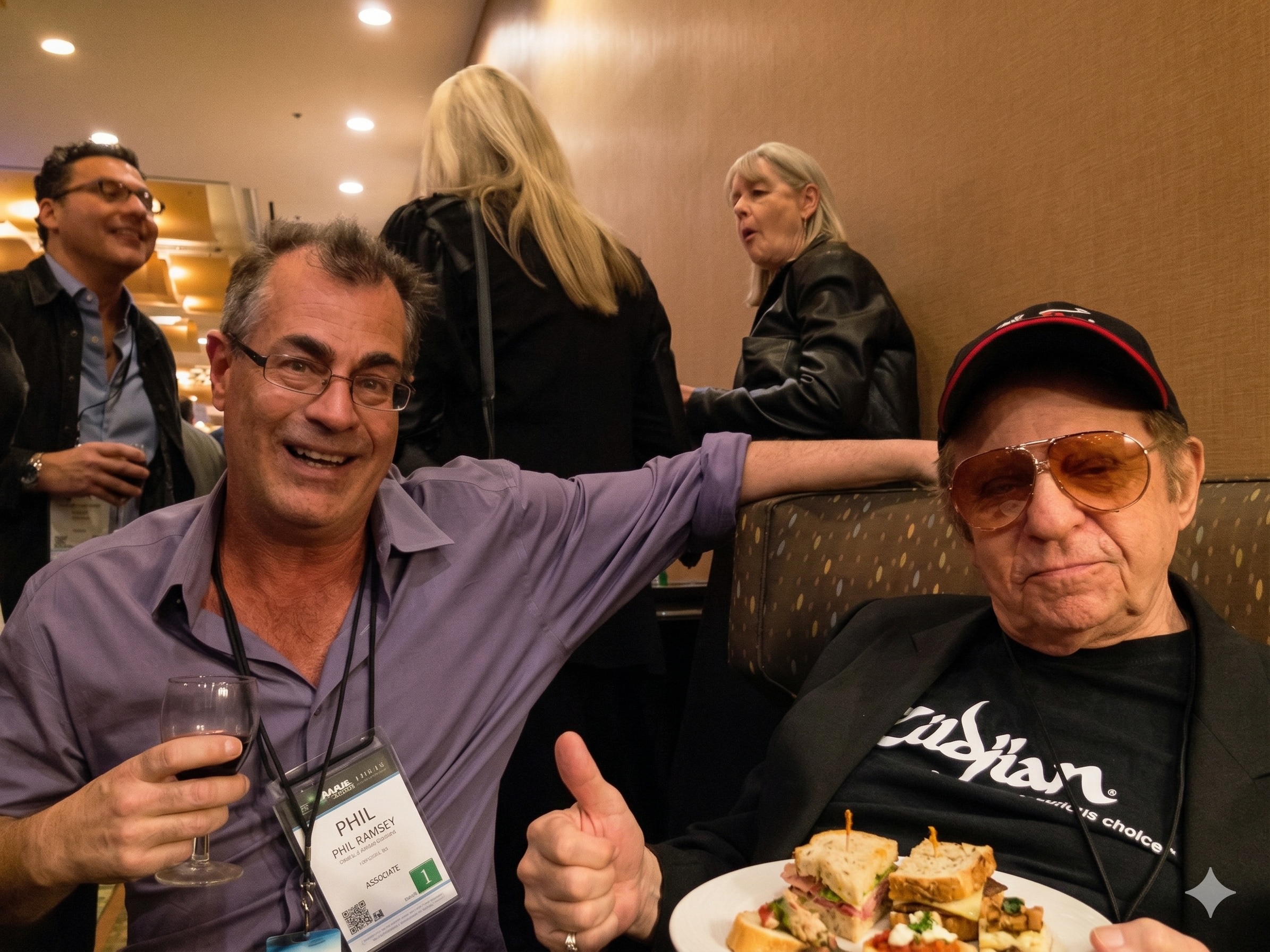 Phil and Hal Blaine at NAMM